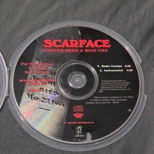Vtg 1994 Scarface I NEVER SEEN A MAN CRY PROMO CD RAP HIP HOP